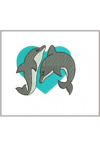Chi008 - Heart dolphins
